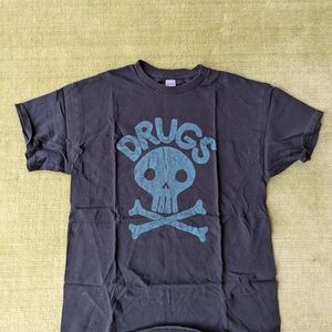 Glow In The Dark Black Skull Graphic T-Shirt